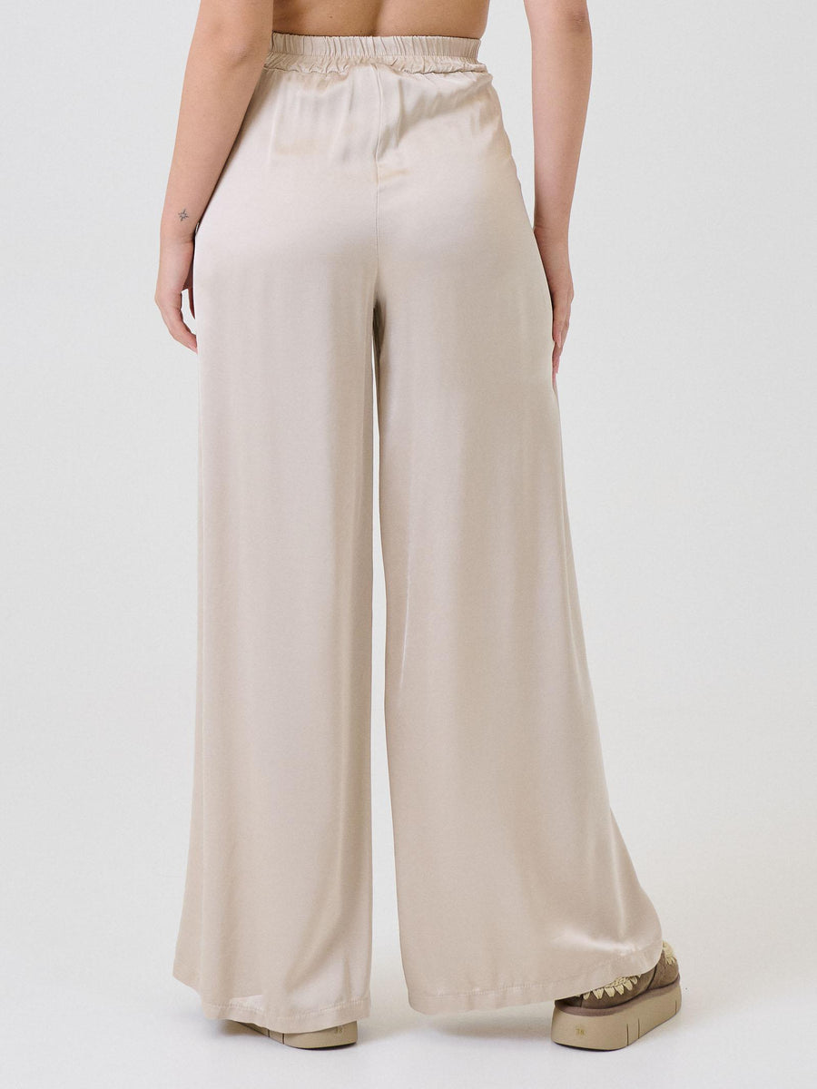 Pantalone ampio Armoire beige a vita alta C206P22R LANA Armoire 