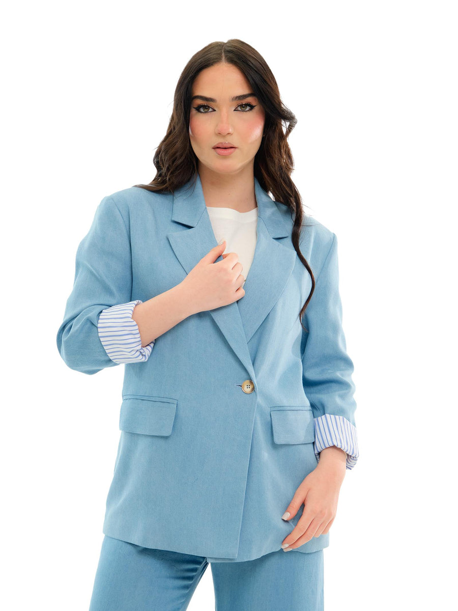 Blazer Imperial azzurro con risvolti a righe J9990014T AZZURRO/BLU Imperial 