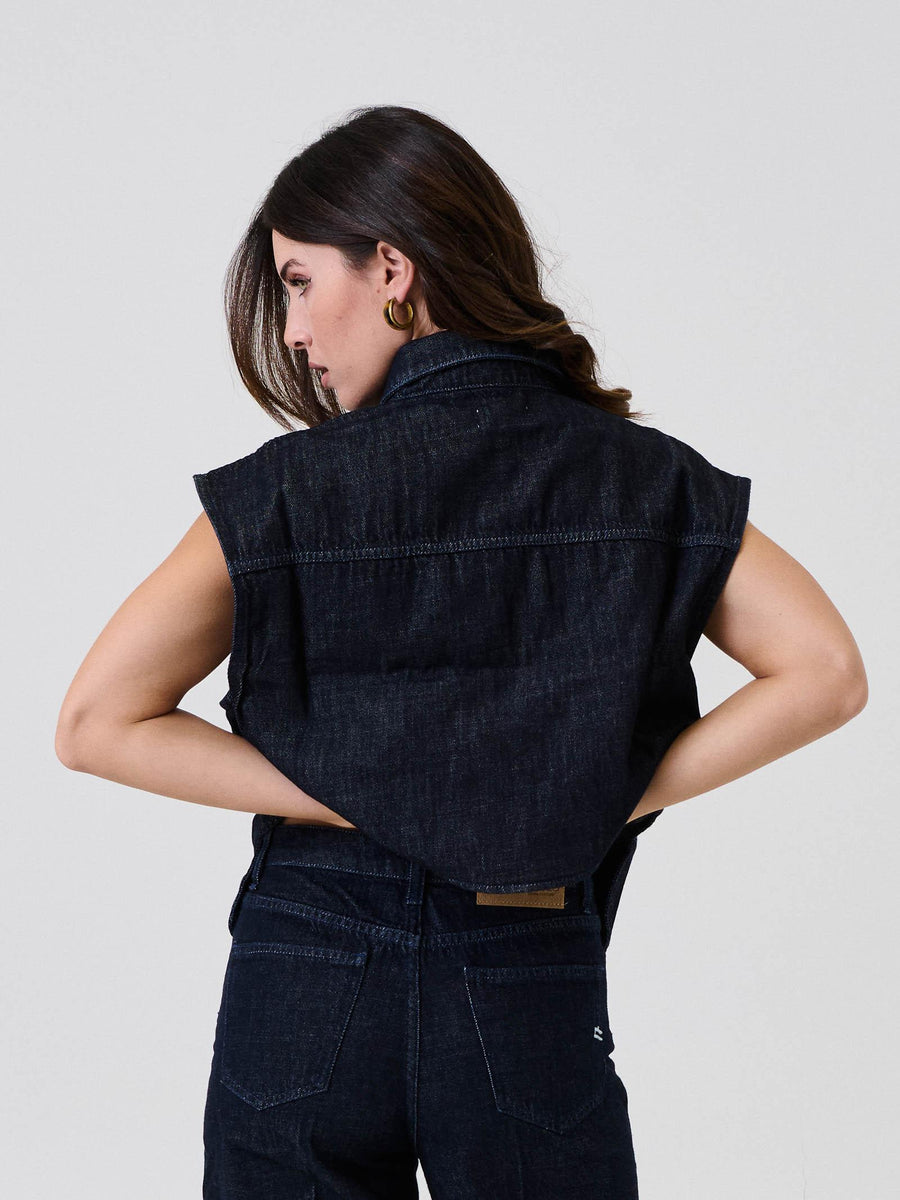 Gilet con tasche Vicolo in denim DF5006 DNM Vicolo 