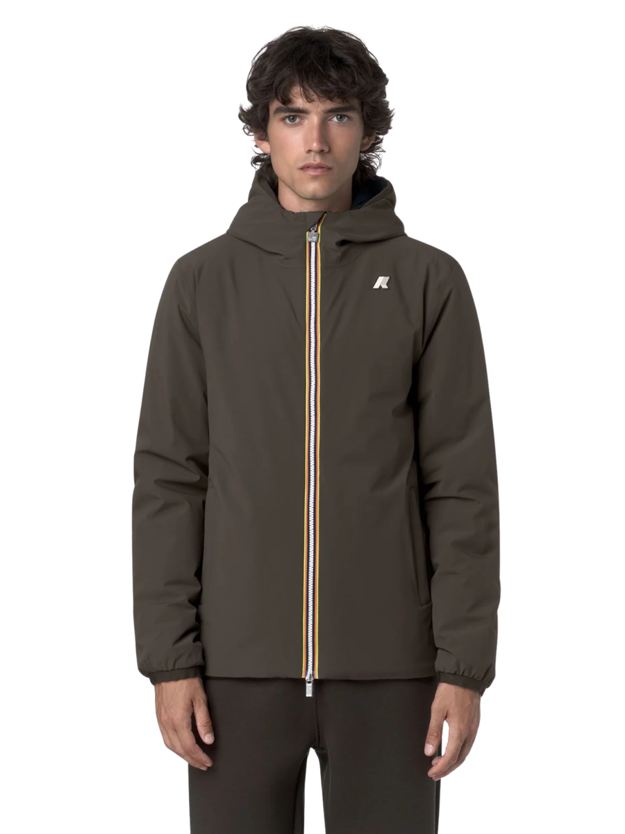 Giubbino "Jack St Warm Double" K-Way nero oliva e blu K6128VW B3A K-WAY 