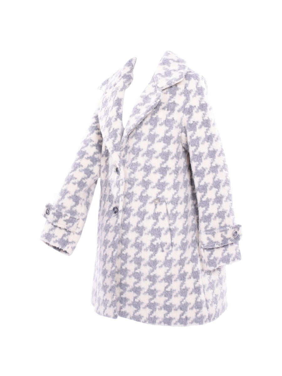 Cappotto Manila Grace pied de poul beige e grigio MFJF24C191 UNI Manila Grace 