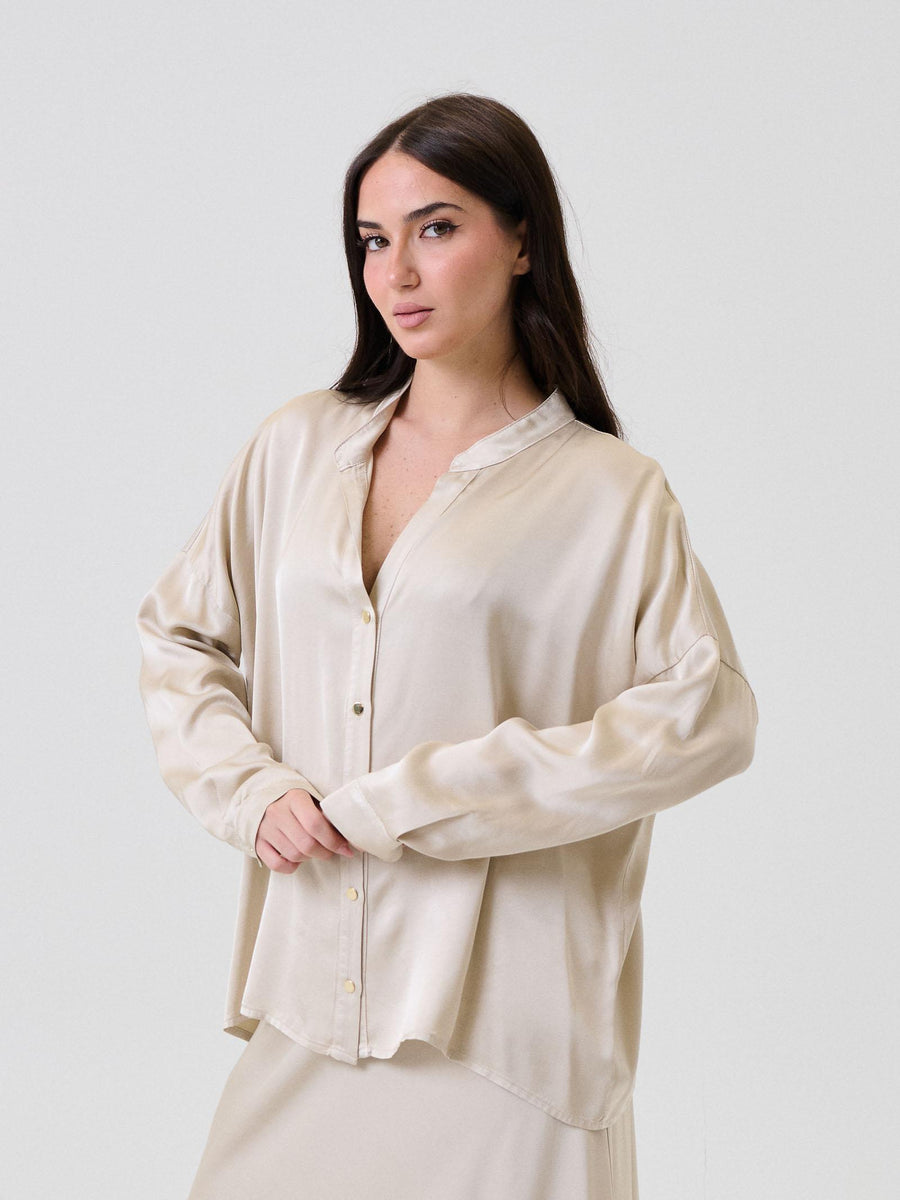 Camicia satinata Armoire beige F9240C22R LANA Armoire 
