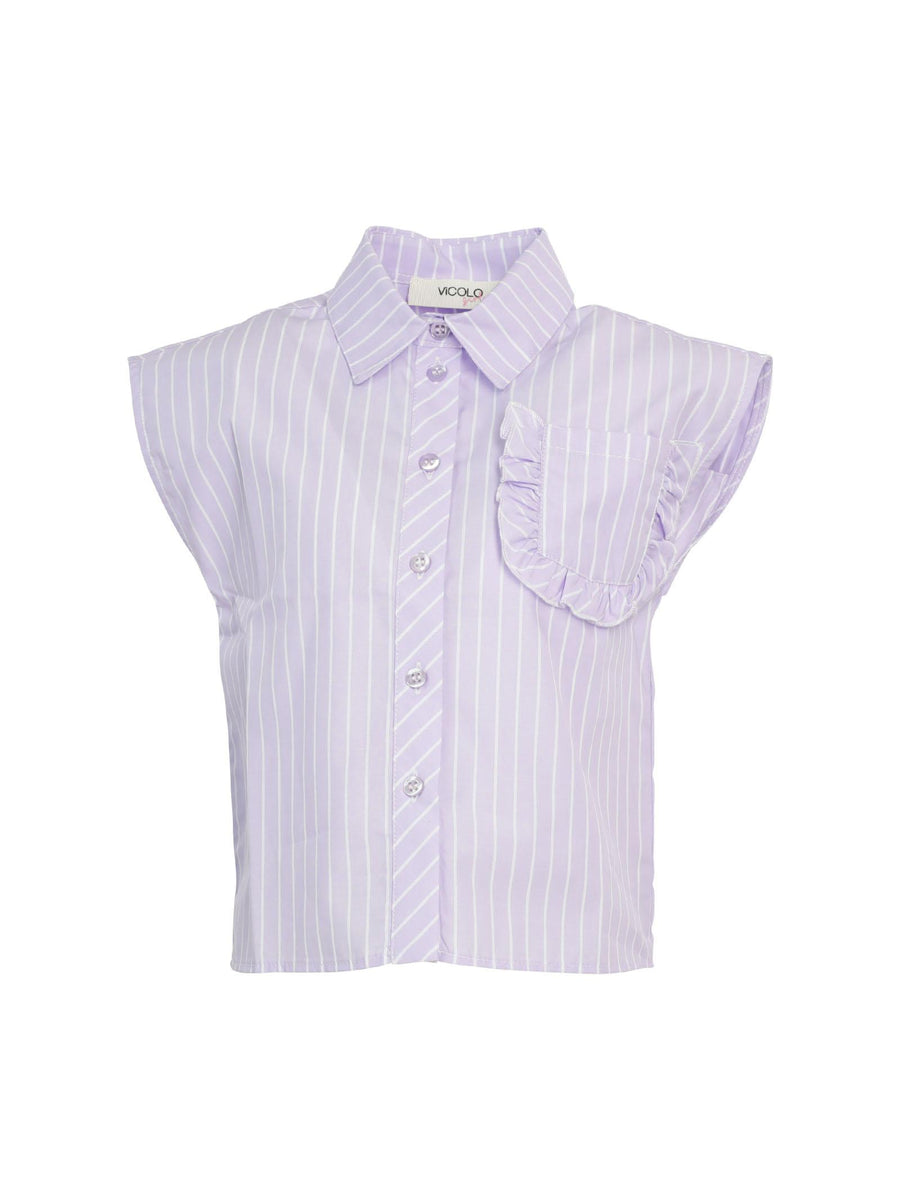 Camicia lilla giromanica C0779 LIL Vicolo 
