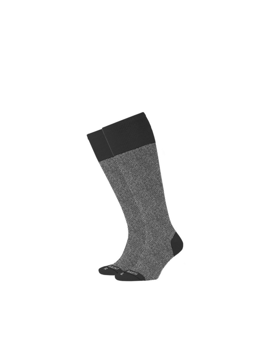Calze "Herringbone 1118" Saint Barth nero e grigio SOX0001 00316I MC2 SAINT BARTH 