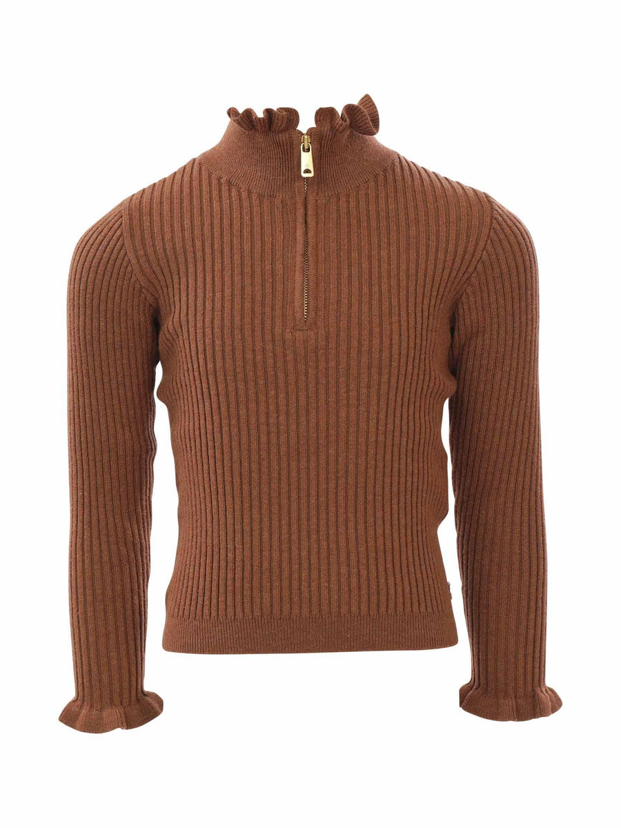 Maglioncino marrone con zip 168232 1163 Scotch & Soda 