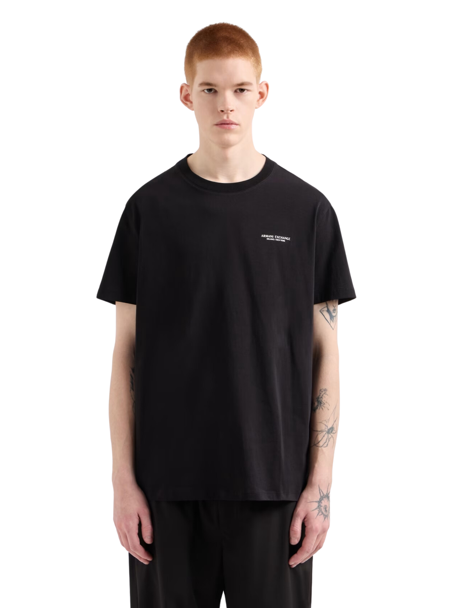 T-shirt Armani Exchange nera con logo sul petto 8NZT91Z8H4Z 1200 Armani Exchange 