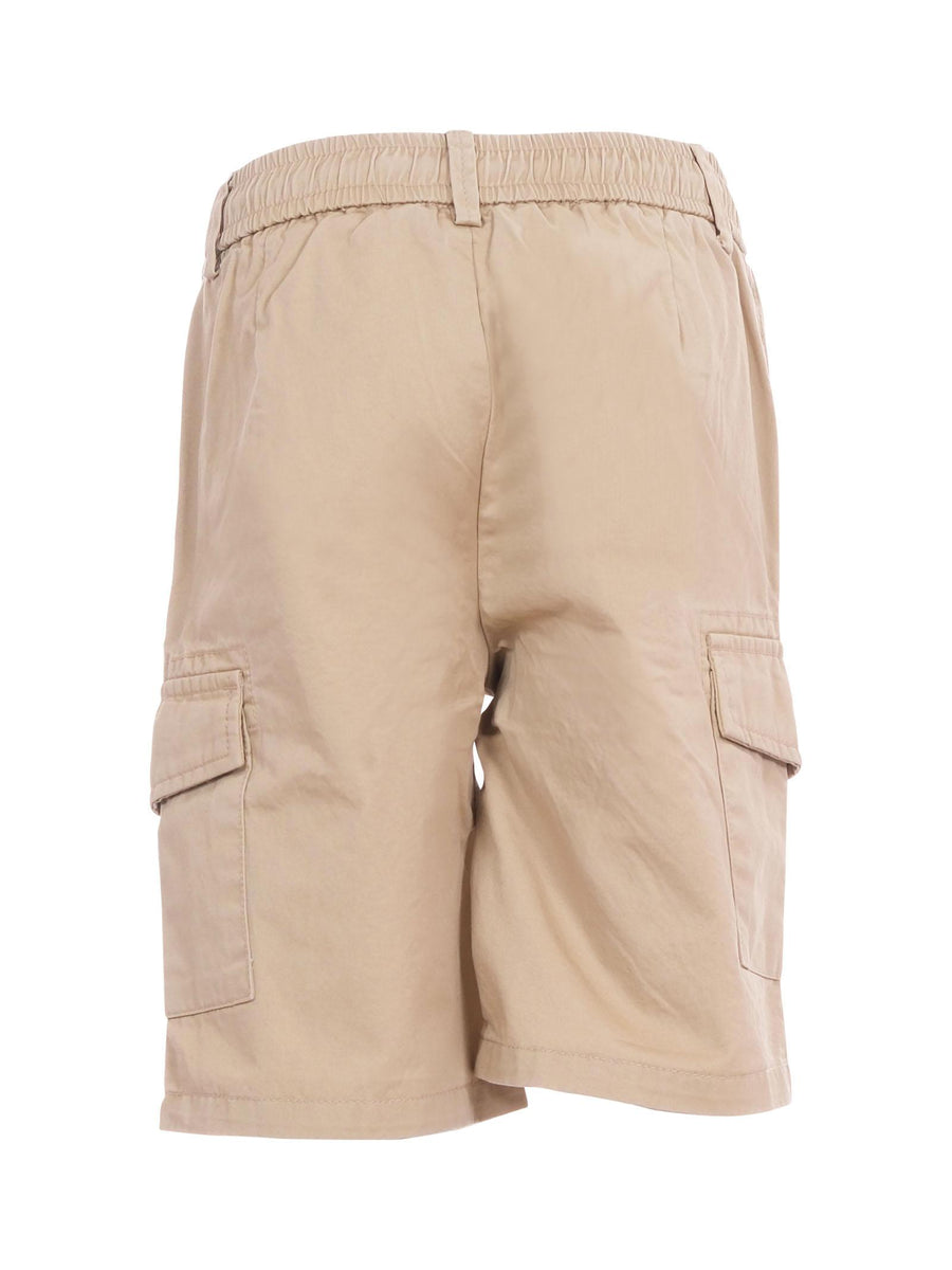 Bermuda Refrigiwear beige con tasconi cargo e patch logo 224PRMNS25 SAHARA Refrigiwear 