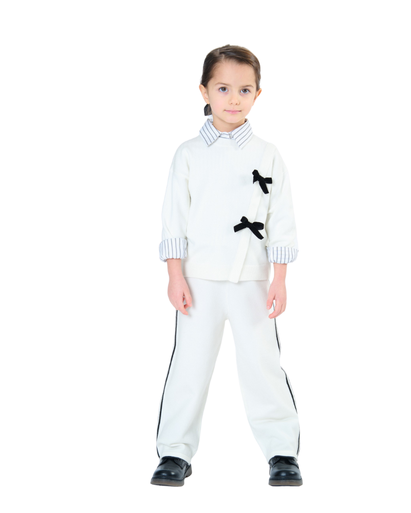 Pantalone Tobetoo bianco con bande laterali nere TB972W25 LAT/NE Tobetoo 