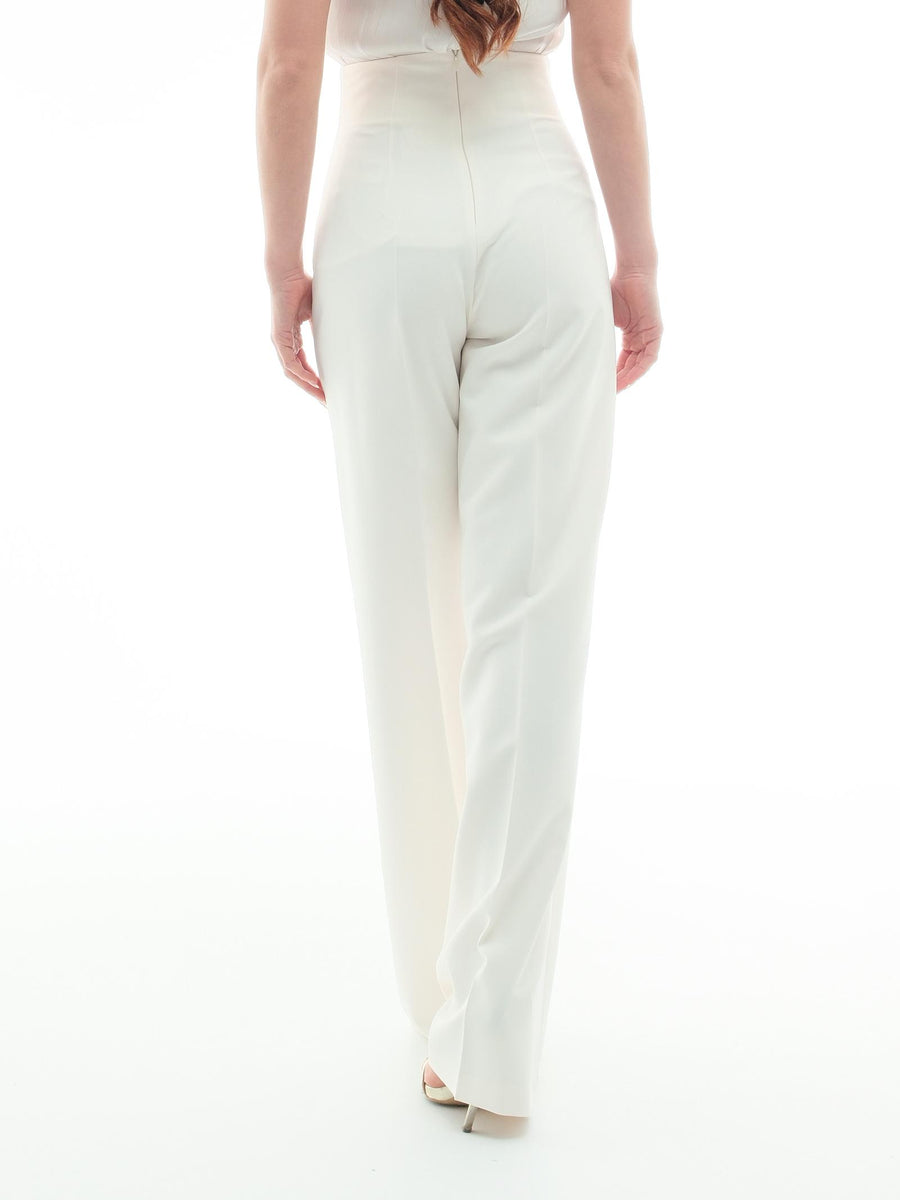 Pantalone basic Silence Limited bianco latte a palazzo SD2025-25S MILK Silence Limited 