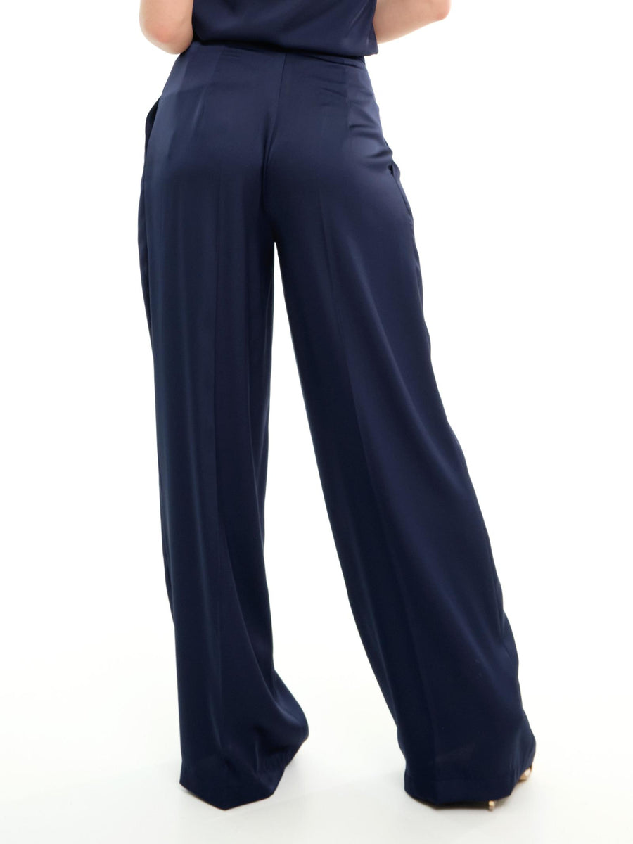 Pantalone a palazzo Silence Limited blu navy PA295 NAVY Silence Limited 