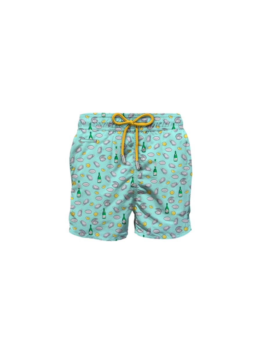 Costume "lighting micro fantasy" Saint Barth verde acqua con ostriche, champagne e limone LIG0003 05360H MC2 SAINT BARTH 