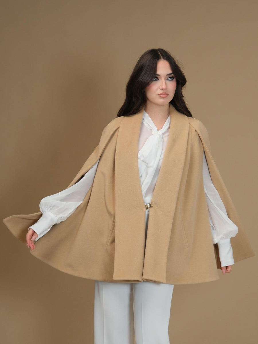 Cappotto mantella Silence Limited Everest Cape cammello SD5040 CAMEL Silence Limited 