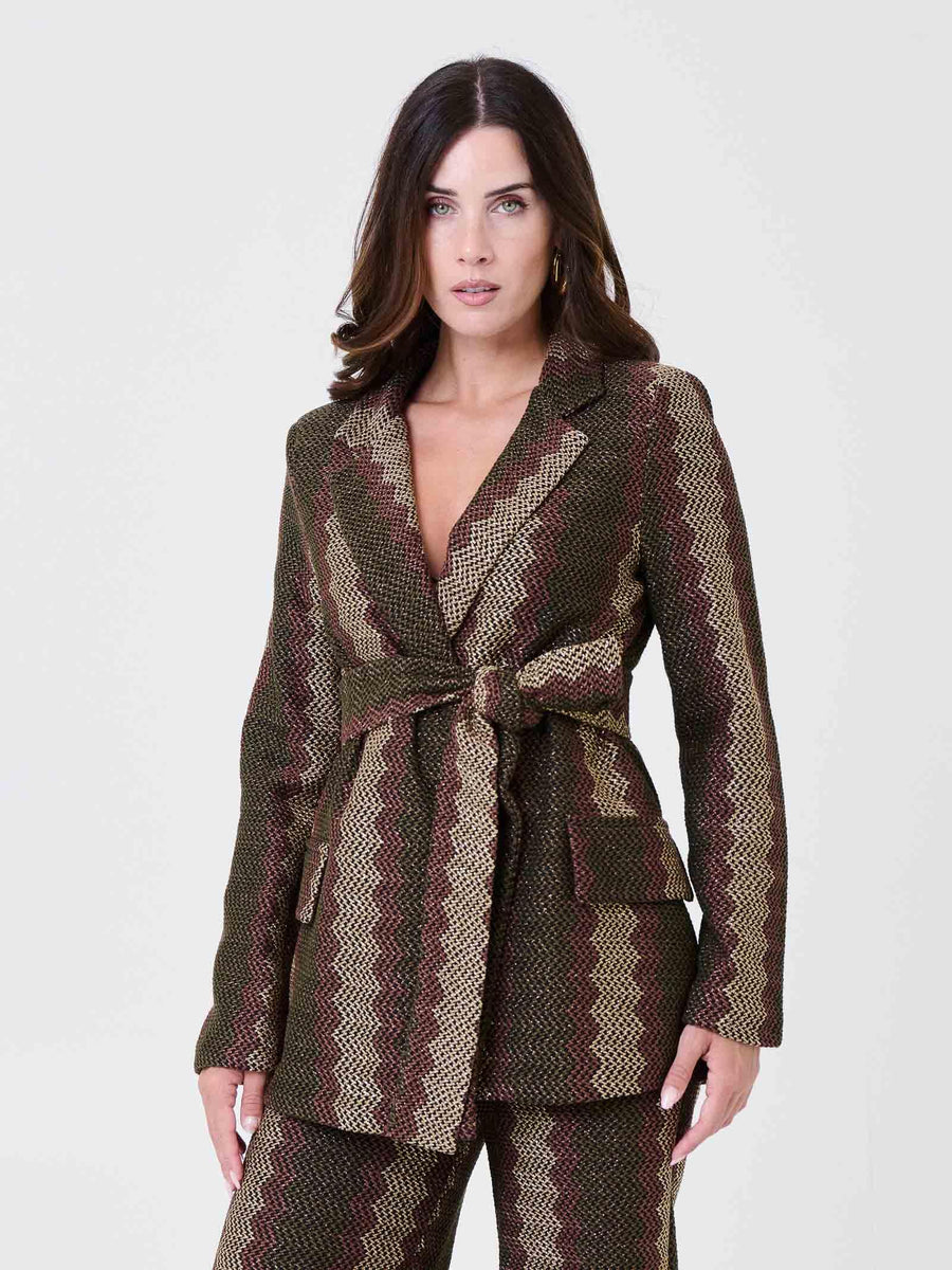 Giacca con fusciacca Pho Firenze mutlicolor con filo lurex 4324048CC4 GLAMOUR PHO FIRENZE 