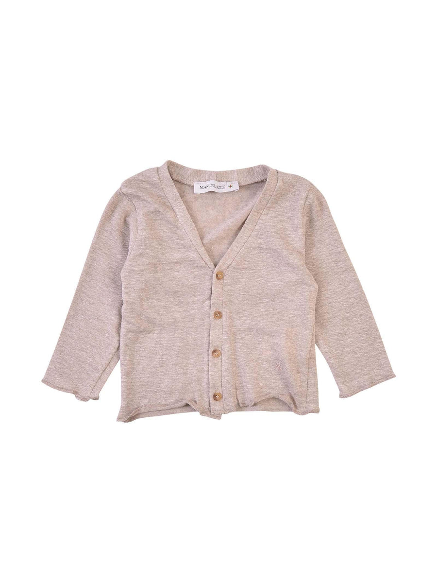 Cardigan beige in filo MR1607 BEI Manuel Ritz 