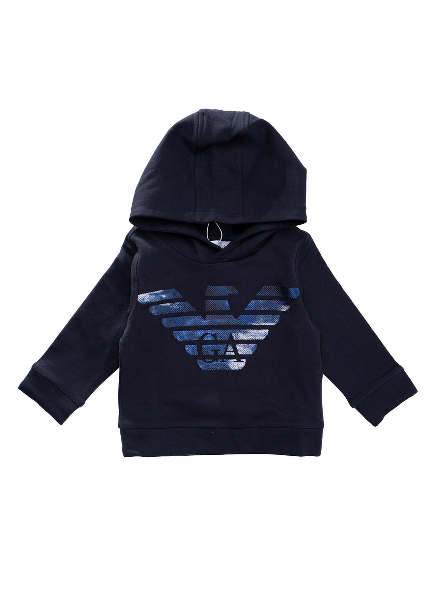 Felpa blu con logo Armani 6HHMA94JCNZ 0922 Emporio Armani 