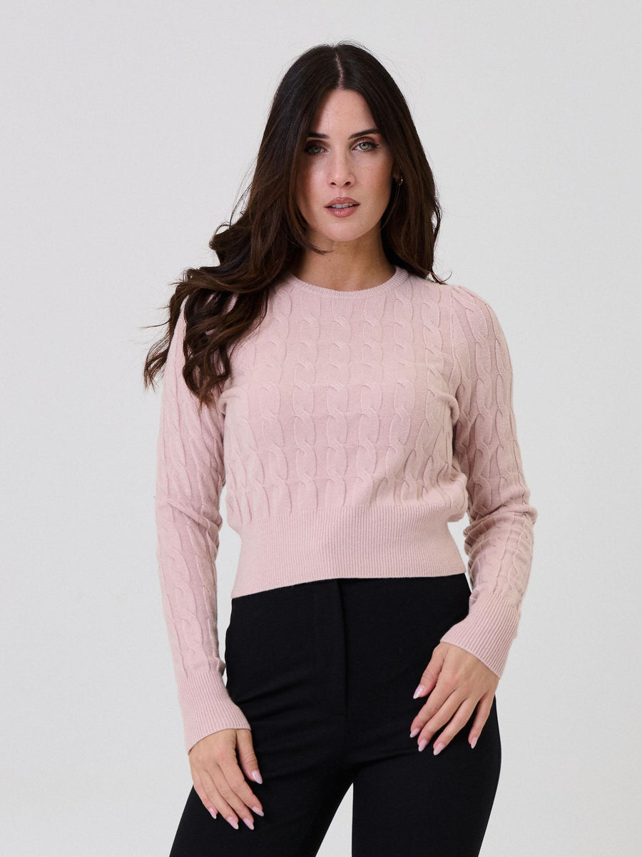 Maglione intrecciato Armoire rosa con chiusura a goccia 72187 ROSA Armoire 