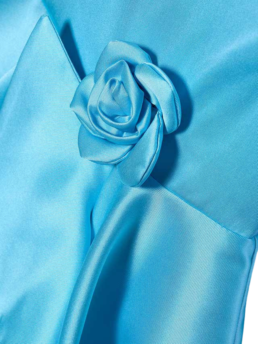 Abito mikado Abel & Lula azzurro con dettaglio drappeggiato 5070 TUR Abel & Lula 