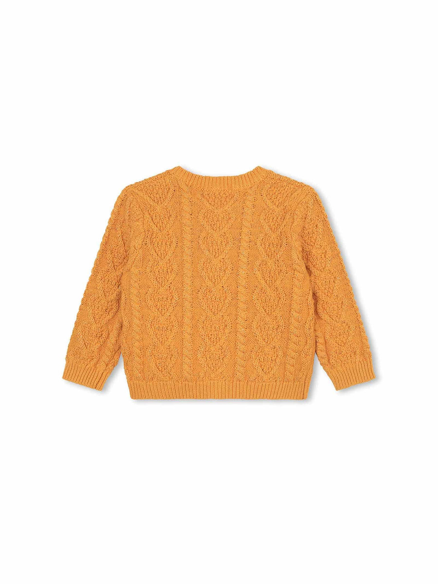 Cardigan arancio pastello con ricamo Y05274 587 Carrement Beau 