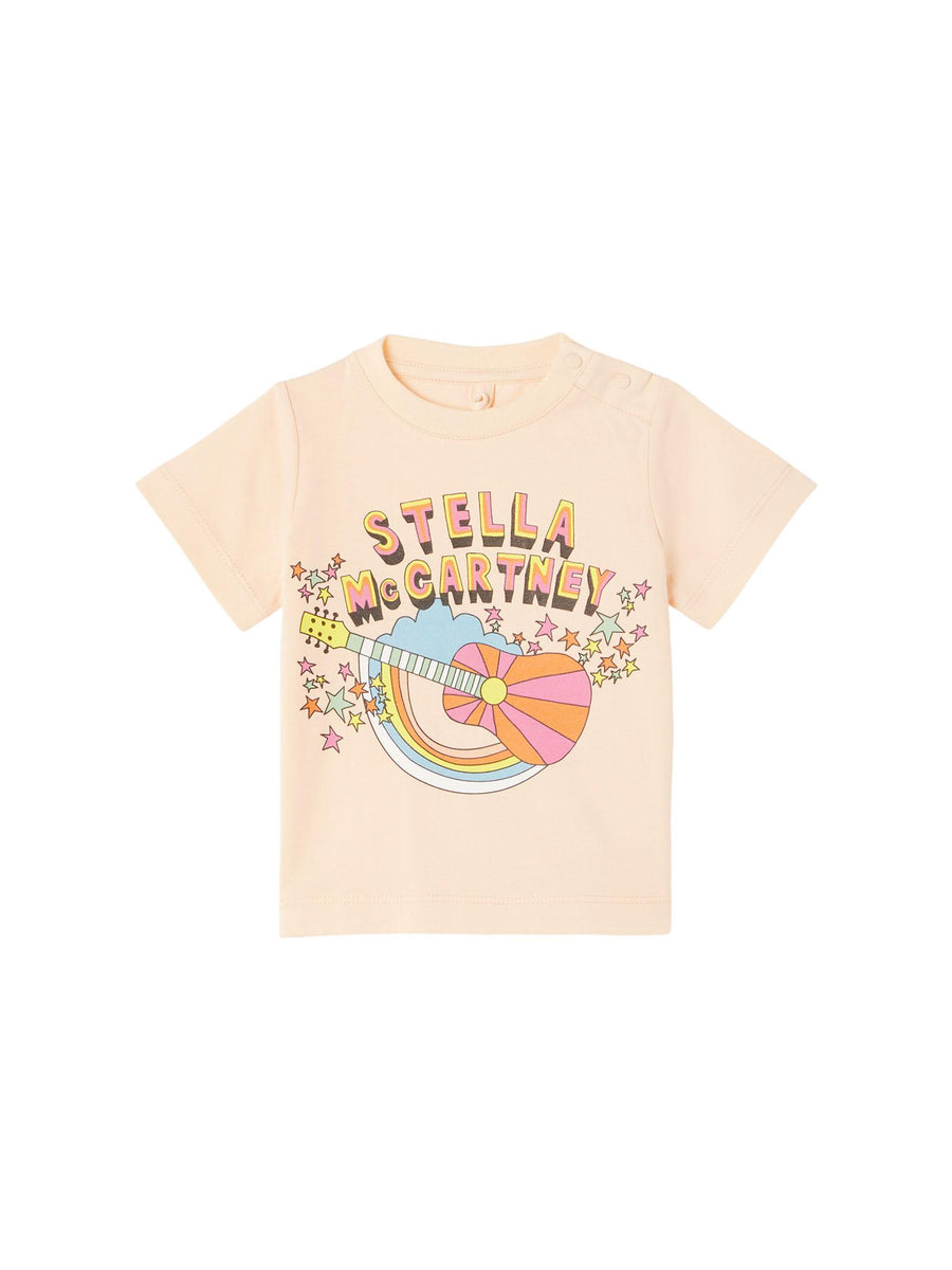 T-shirt pesca con stampa chitarra TS8001 504 Stella McCartney 