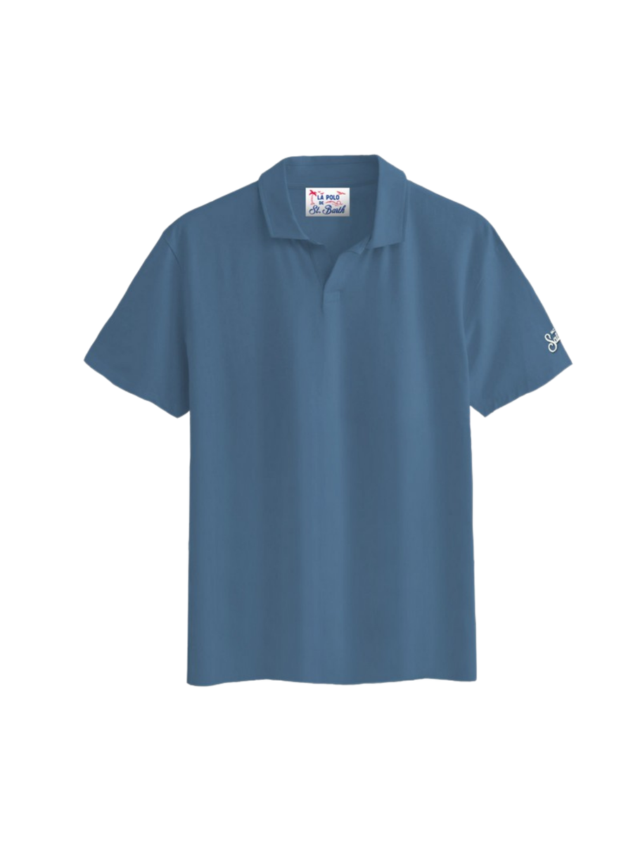 Polo Saint Barth azzurra BRGH001 00110H MC2 SAINT BARTH 