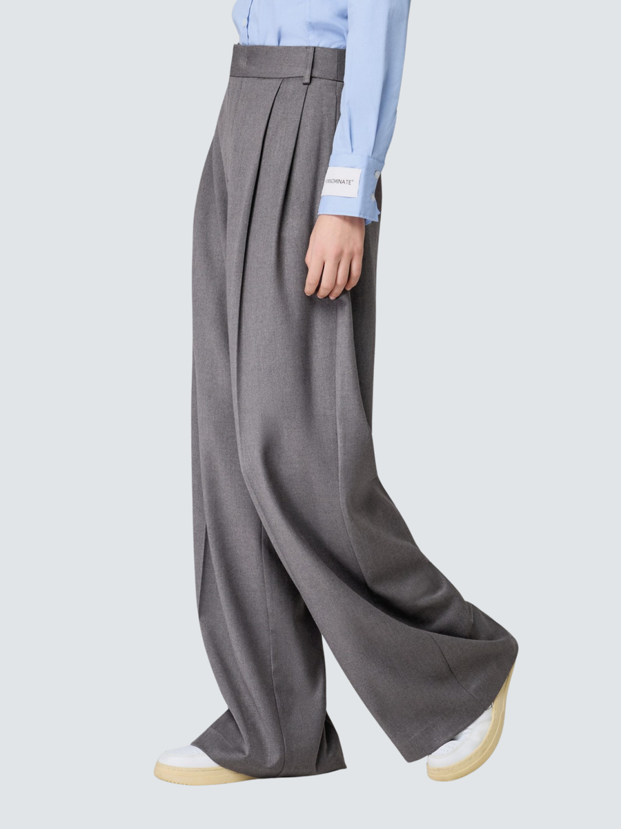 Pantalone over in twill Hinnominate grigio melange con pences HMABW02220 GR40 Hinnominate 