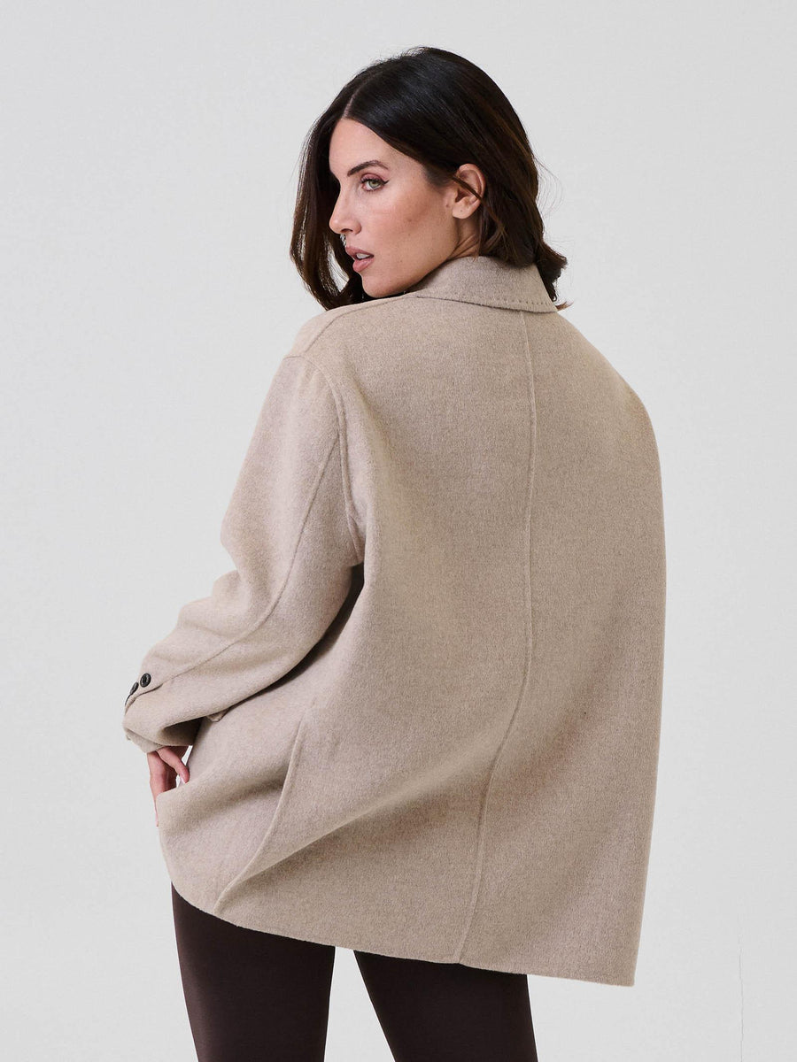 Cappotto Vicolo beige effetto bouclé TF005 FU114 Vicolo 