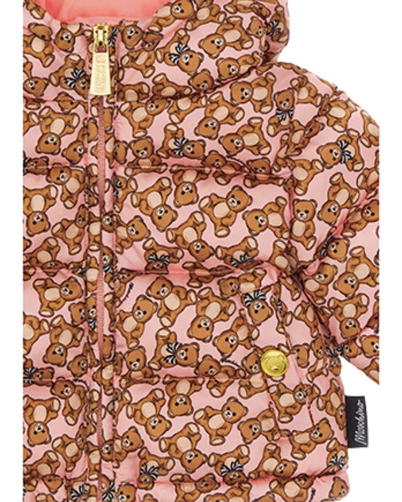 Giubbino trapuntato Moschino rosa con teddy all over MDS02J 84922 Moschino 