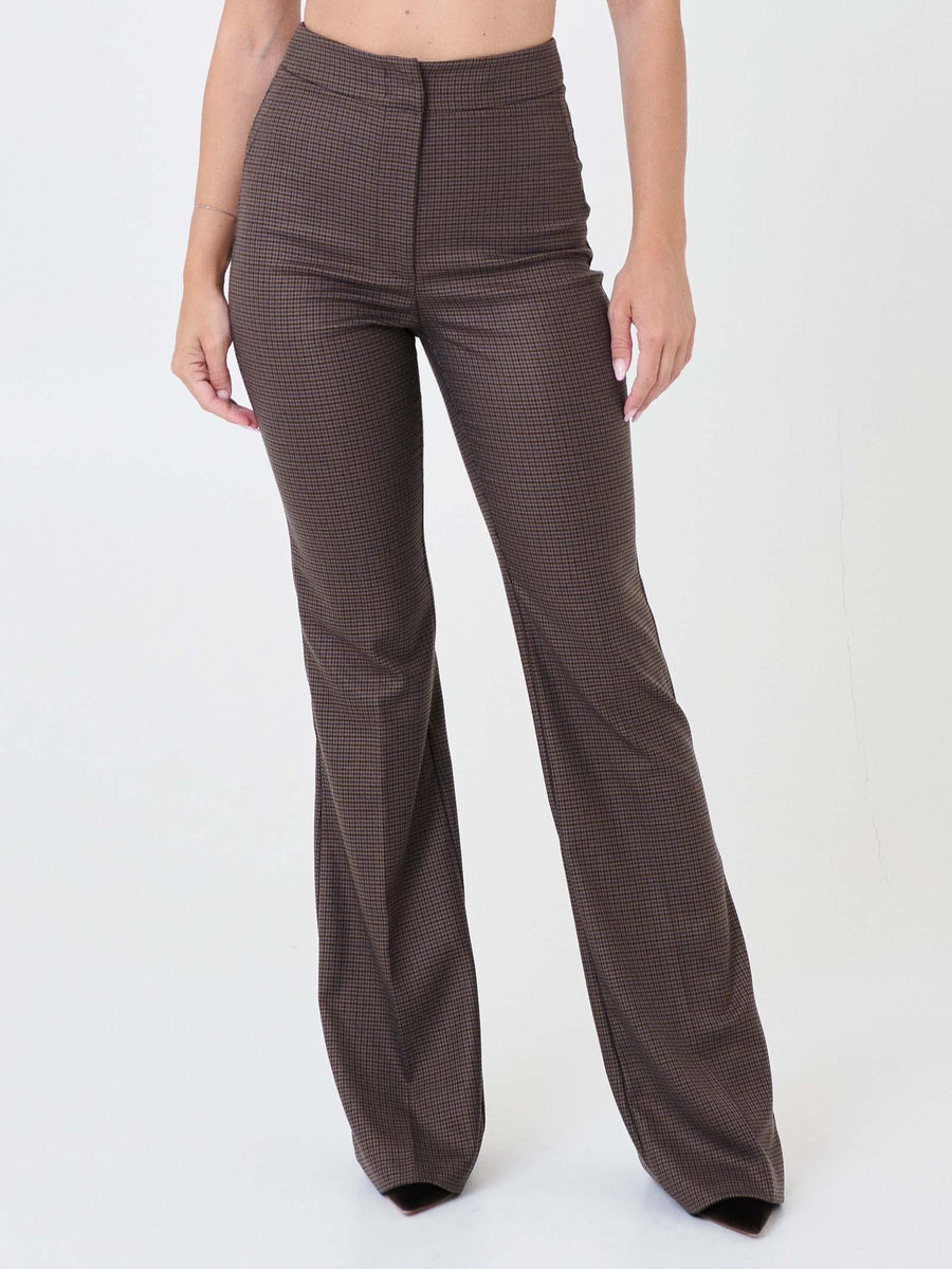 Pantalone pied de poule Silence Limited marrone e blu NP2003PP BROWN/NAVY Silence Limited 