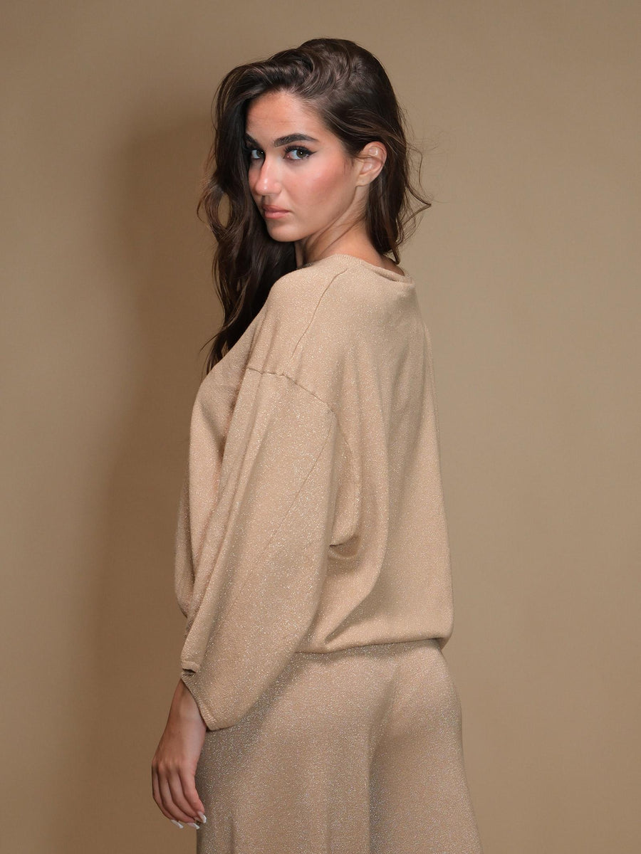 Maglia Armoire lurex mandorla R2045L MANDORLA Armoire 