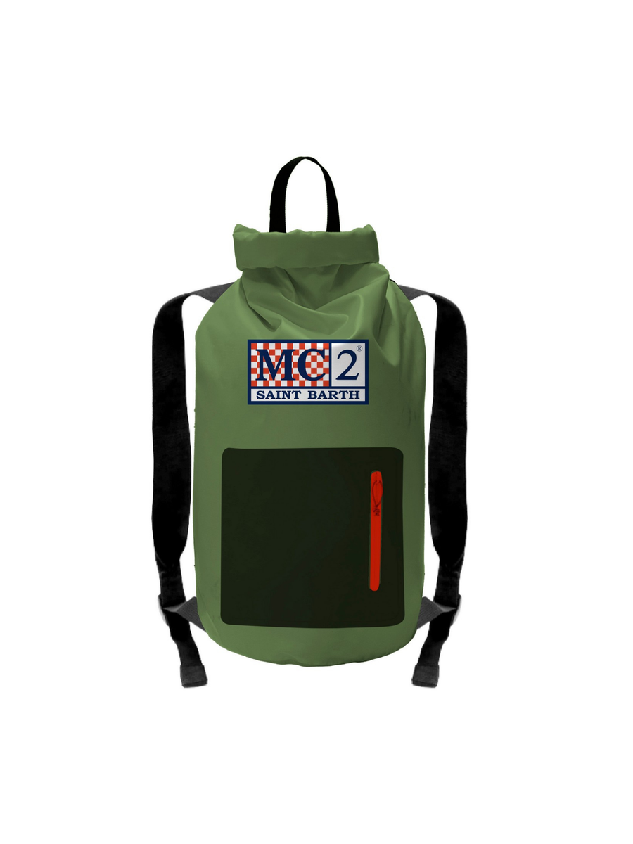 Zaino roll-top Saint Barth verde impermeabile BAQ0001 01993H MC2 SAINT BARTH 