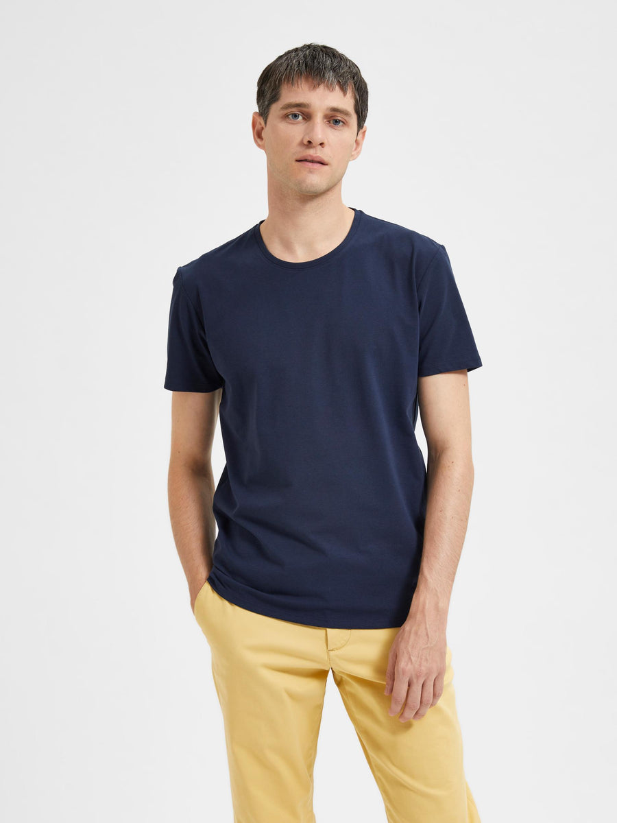 T-shirt basic blu 16087852 NAVY Selected 