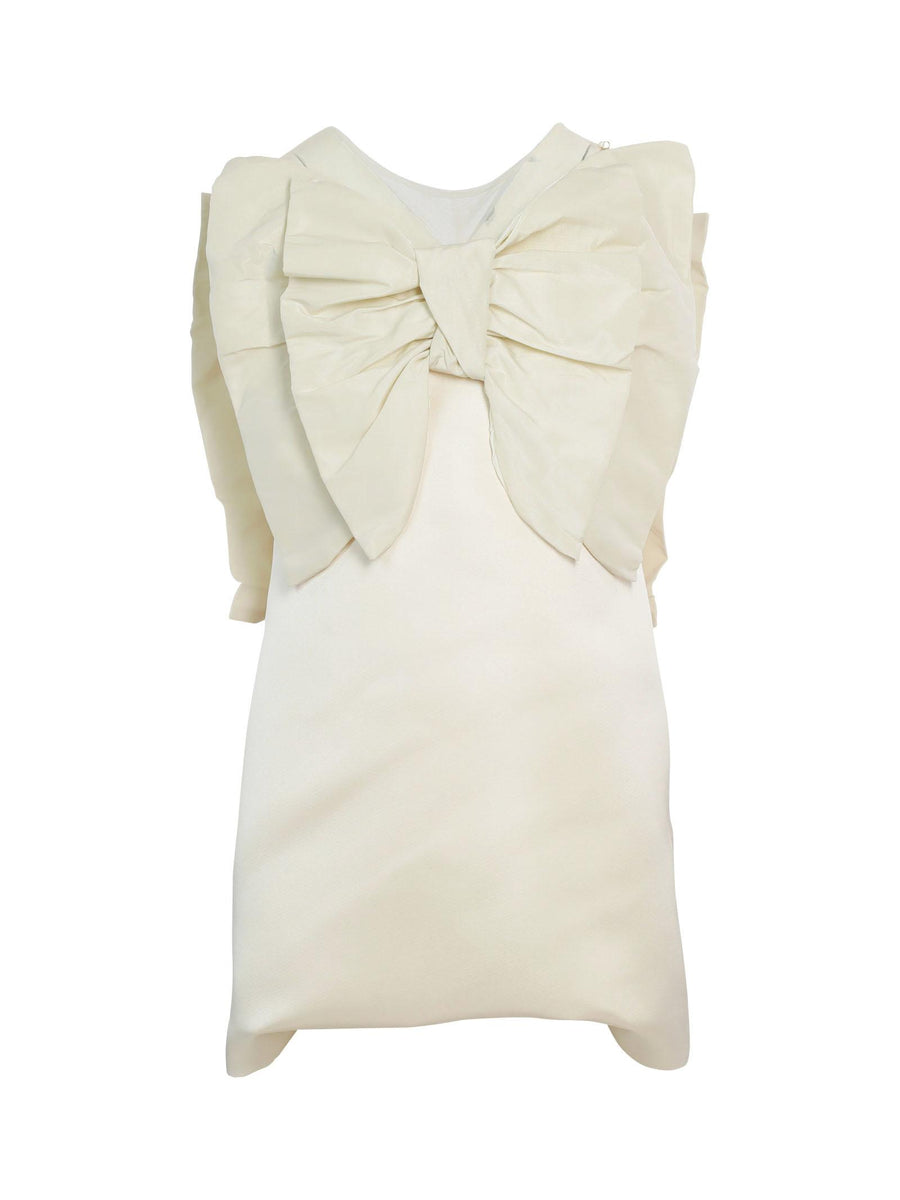 Abito corto avorio con fiocco AB451RA53B 0009 Elisabetta Franchi 