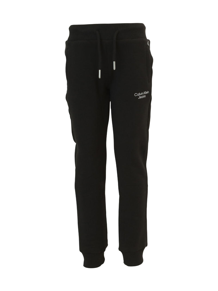 Pantalone tuta nero con monogramma Ck IB0IB01282 BEH Calvin Klein 