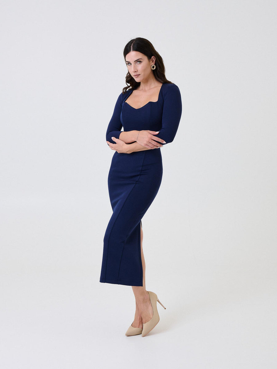 Tubino Silence Limited blu navy con scollo a cuore SLAB009 NAVY Silence Limited 