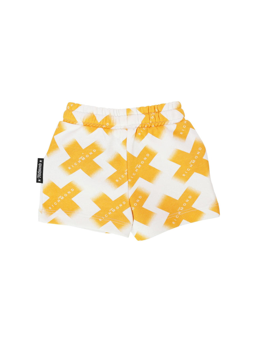 Bermuda senape e bianco con stampa all over RIP23065BE WHT/CITRUS John Richmond 