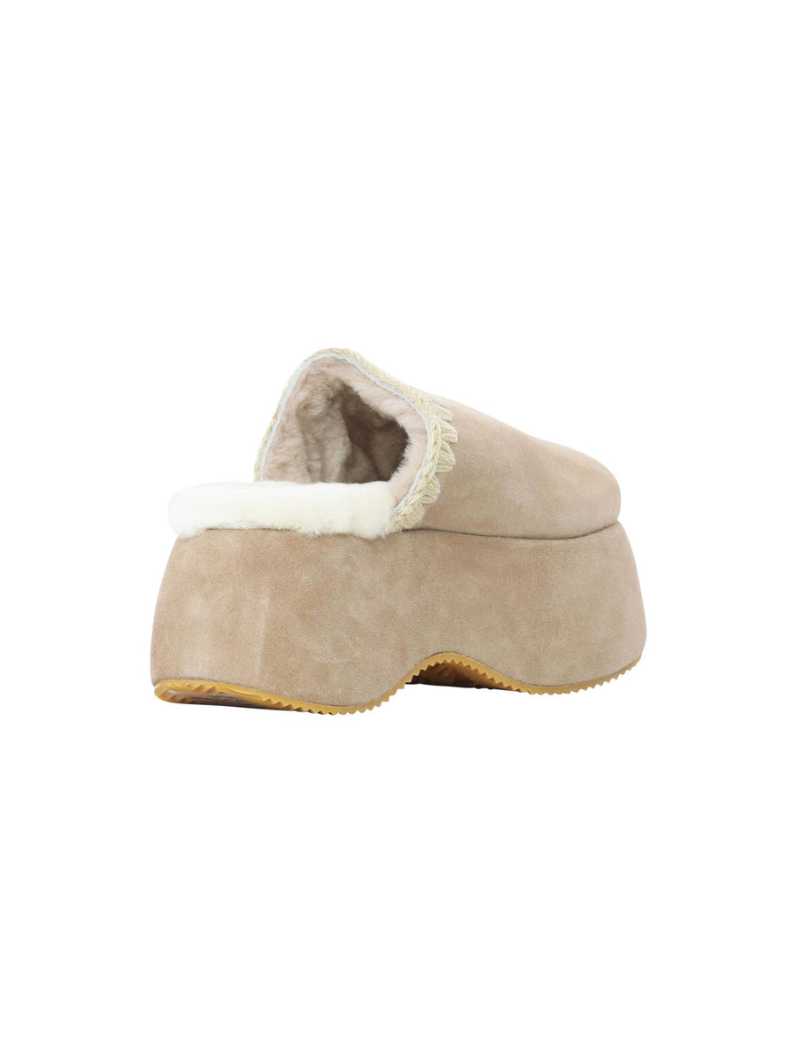 Mou Chunky platform suede beige FW491006A CAM Mou 