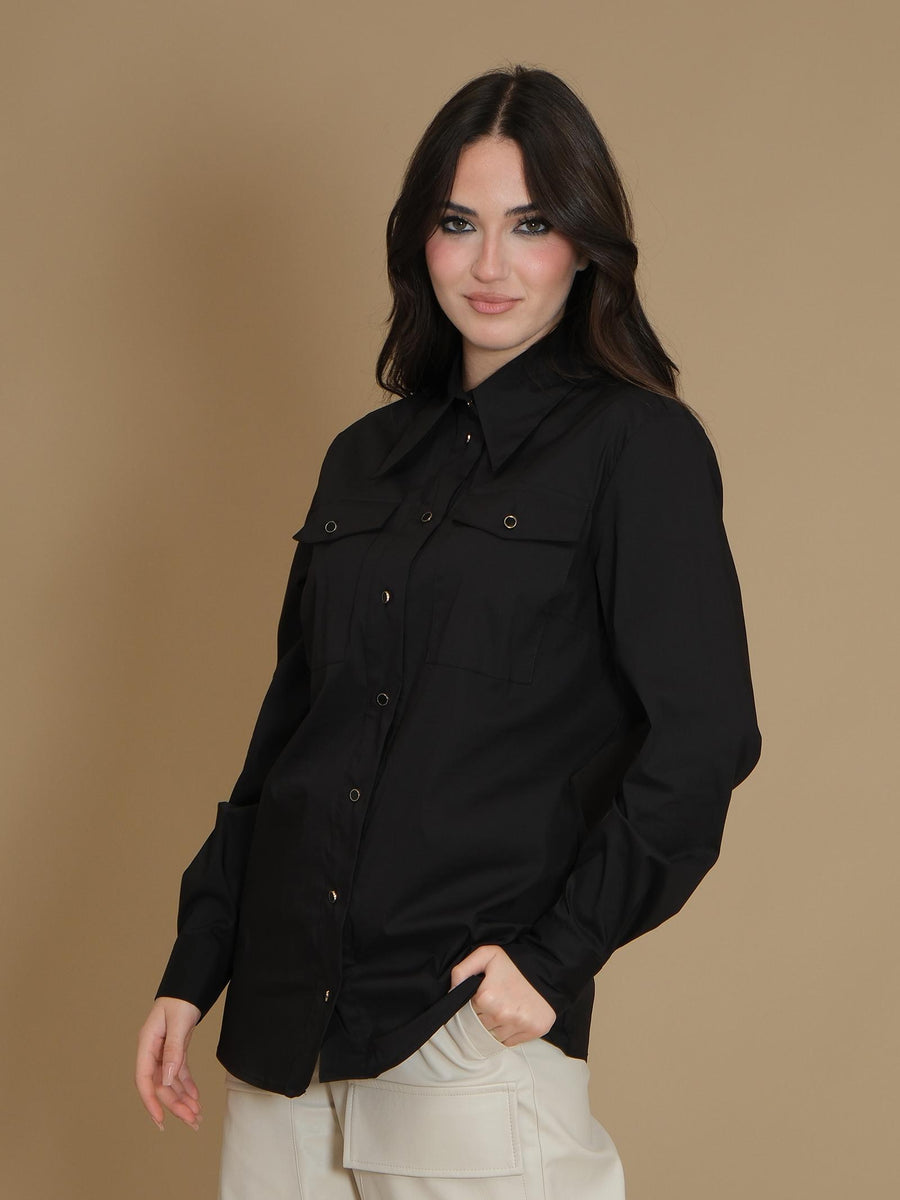 Camicia Silence Limited Florida Pocket nera CA787B NERO Silence Limited 