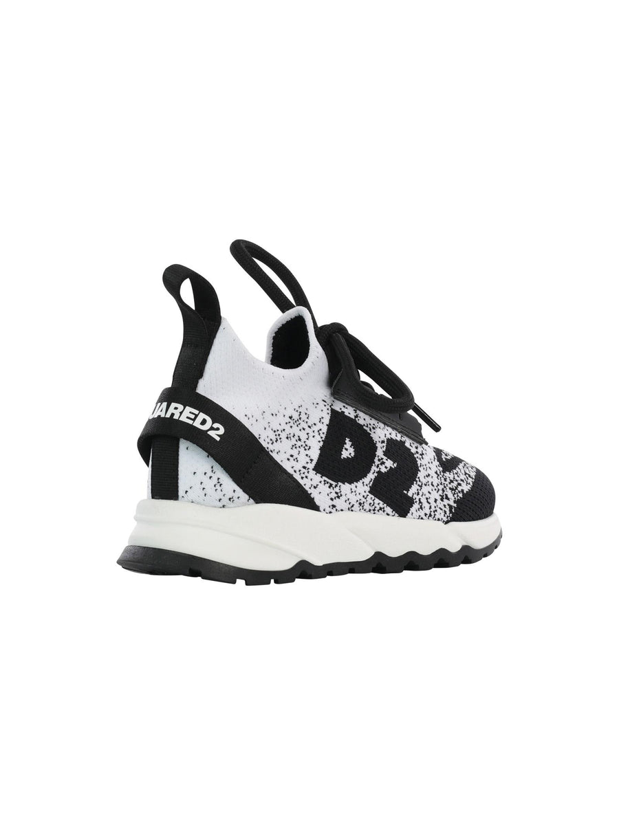 Sneakers a calzino bianca e nera 73672 04 Dsquared 