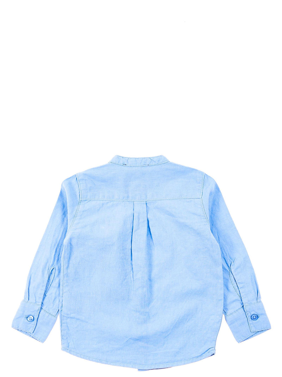 Camicia in lino azzurro TIP21045CATV SKY Trussardi 