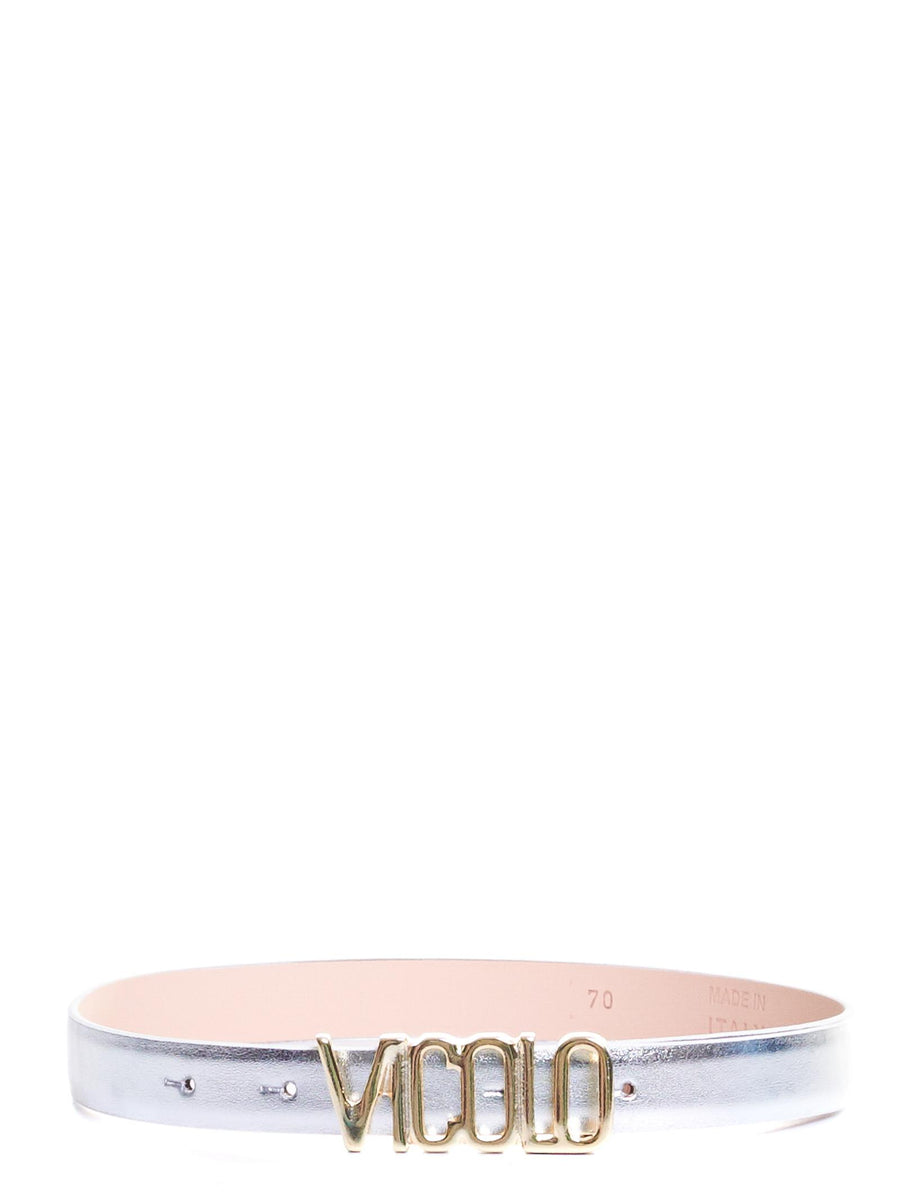 Cintura argento con scritta Vicolo BELT0007 ARG Vicolo 