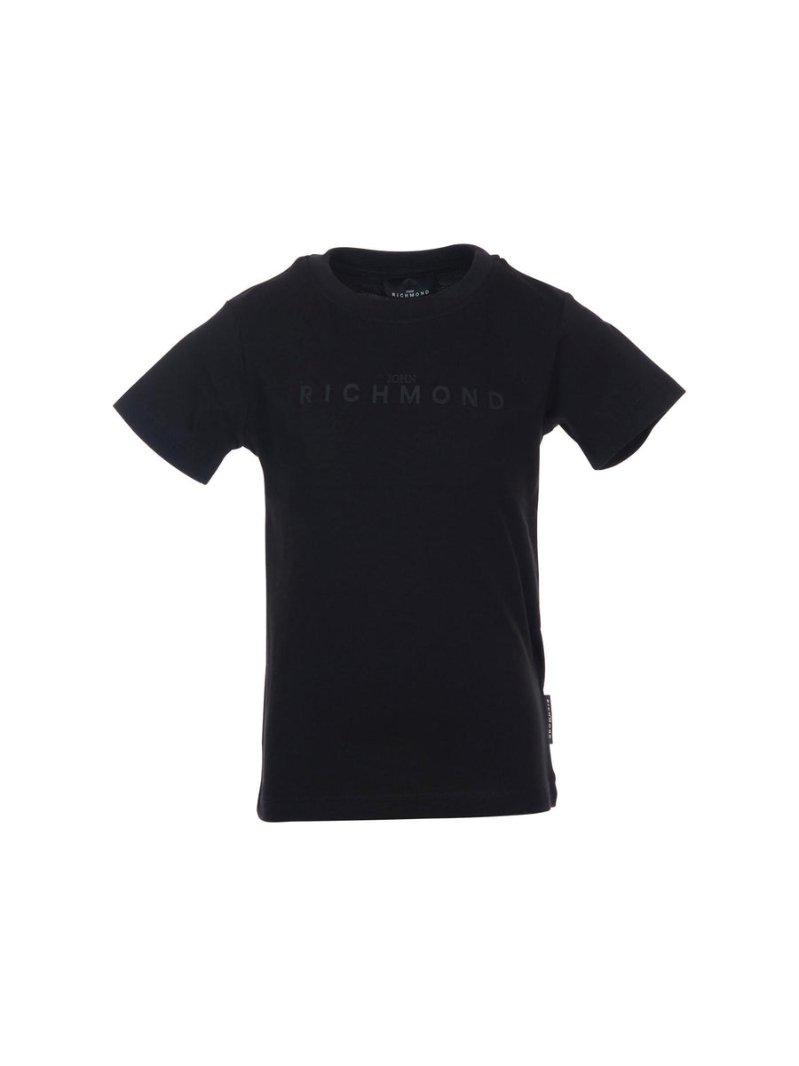T-Shirt John Richmond nera con logo tono su tono RBA25009TS BLACK John Richmond 