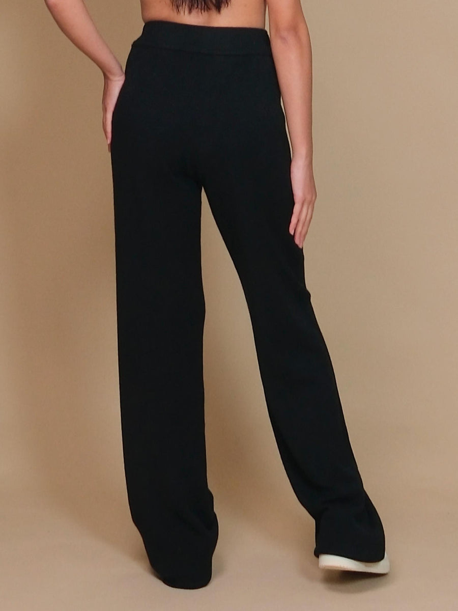 Pantalone a palazzo Armoire in maglia nero AI720 NERO Armoire 