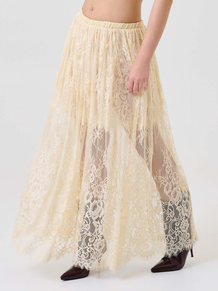Gonna lunga in pizzo Vicolo burro TF0573 BURRO Vicolo 