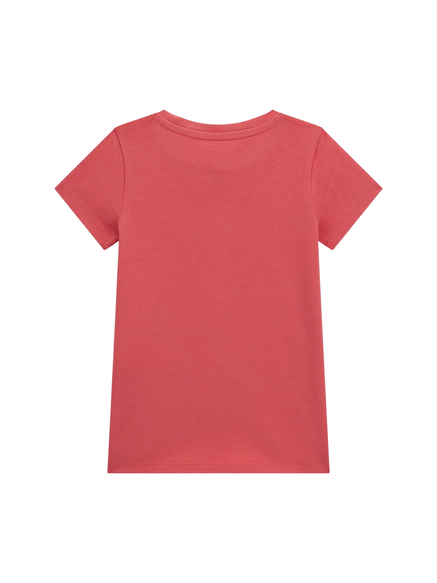 T-shirt Guess rosa con logo triangolare decorato K5RI16K6YW4 G5O5 Guess 