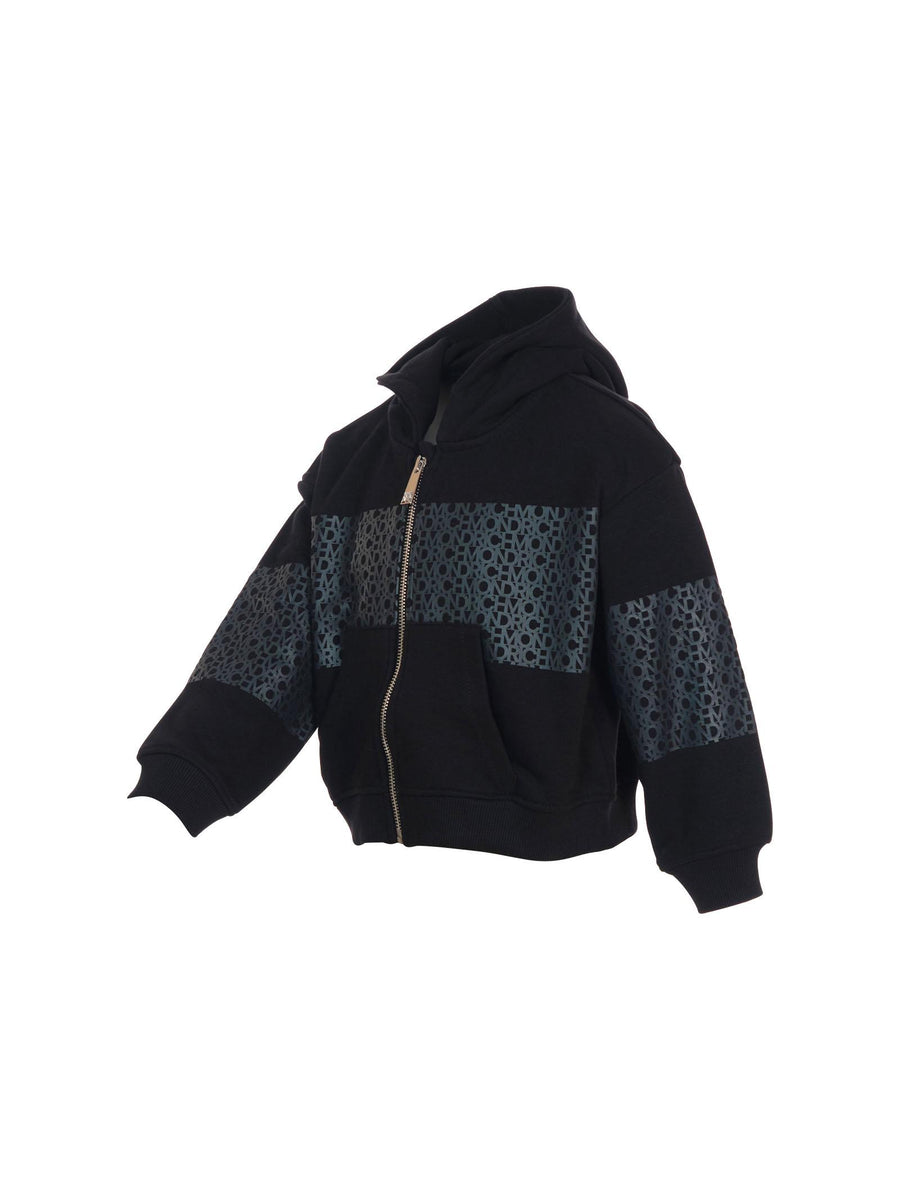 Felpa John Richmond nera con pattern logo ripetuto RBA25034FE BLACK John Richmond 