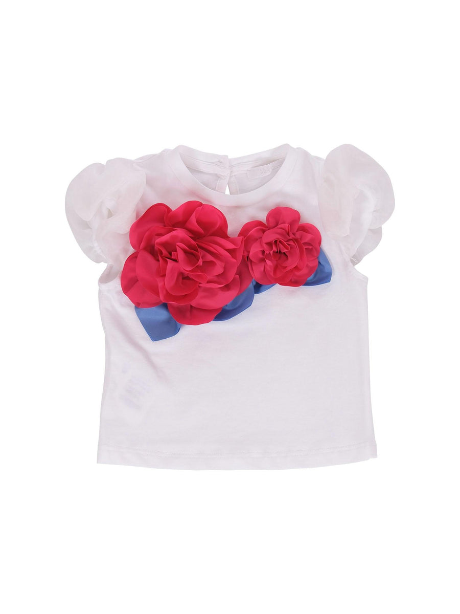 T-Shirt Miss Grant bianca con spille removibili MG1332 SETA Miss Grant 