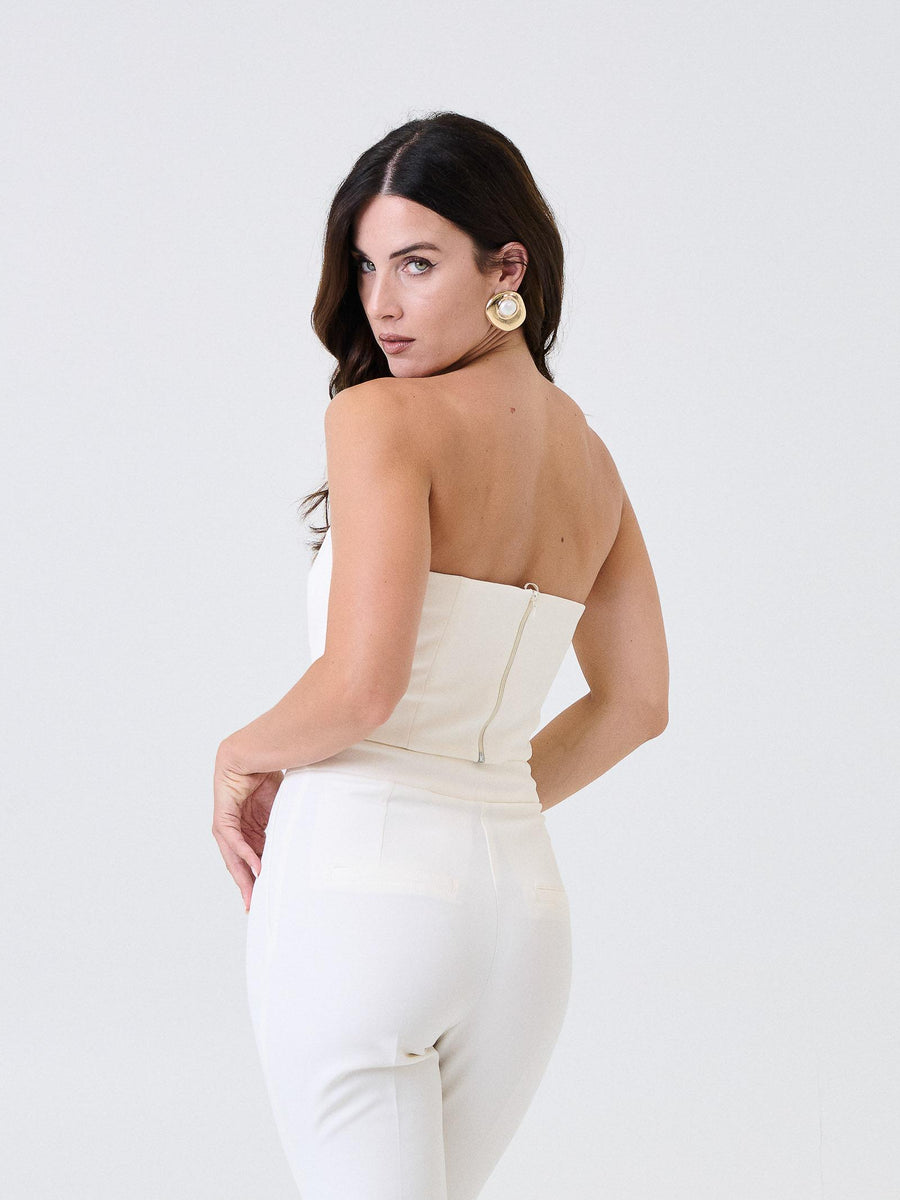 Top a cuore Silence Limited bianco latte NP1019GOLD MILK Silence Limited 