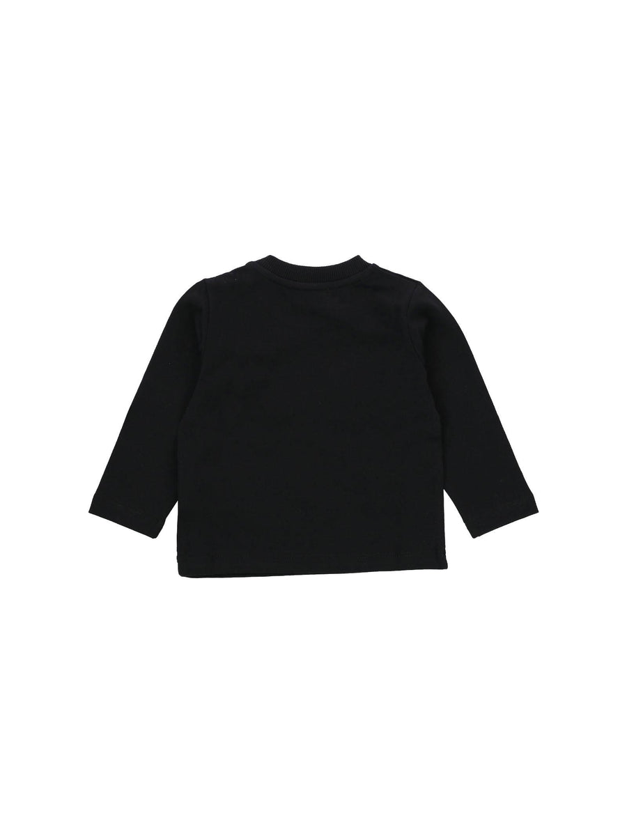 T-shirt nera con stampa collare logato MAO00CLBA11 60100 Moschino 