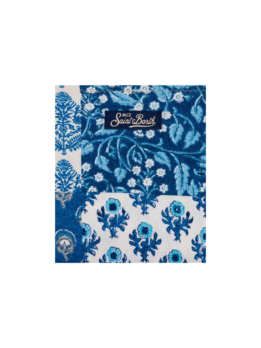 Bikini Saint Barth blu double face con stampa floreale JAI0004 03892H MC2 SAINT BARTH 