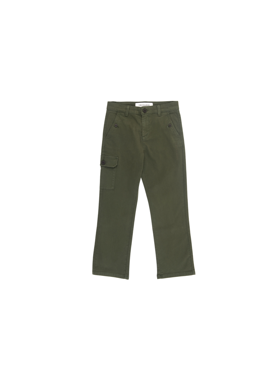 Pantalone Trussardi verde con tascone laterale TBA24090PA GREENMIL Trussardi 